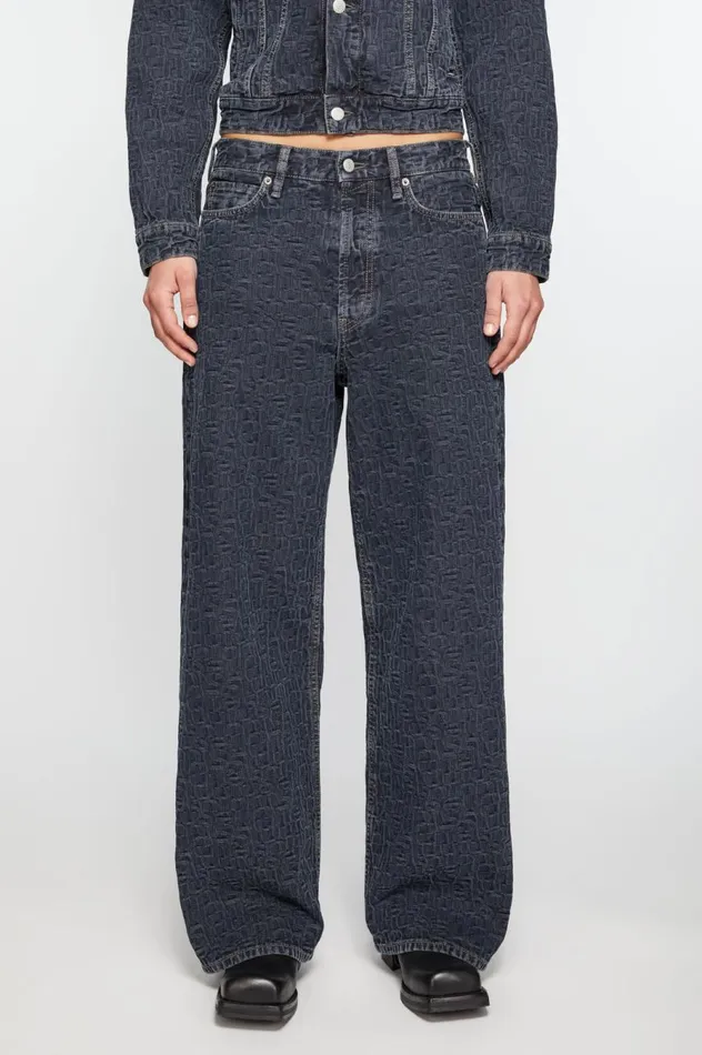 Acne Studios Baggy Fit Jeans 8211 1981F Blueblack Women Jeans