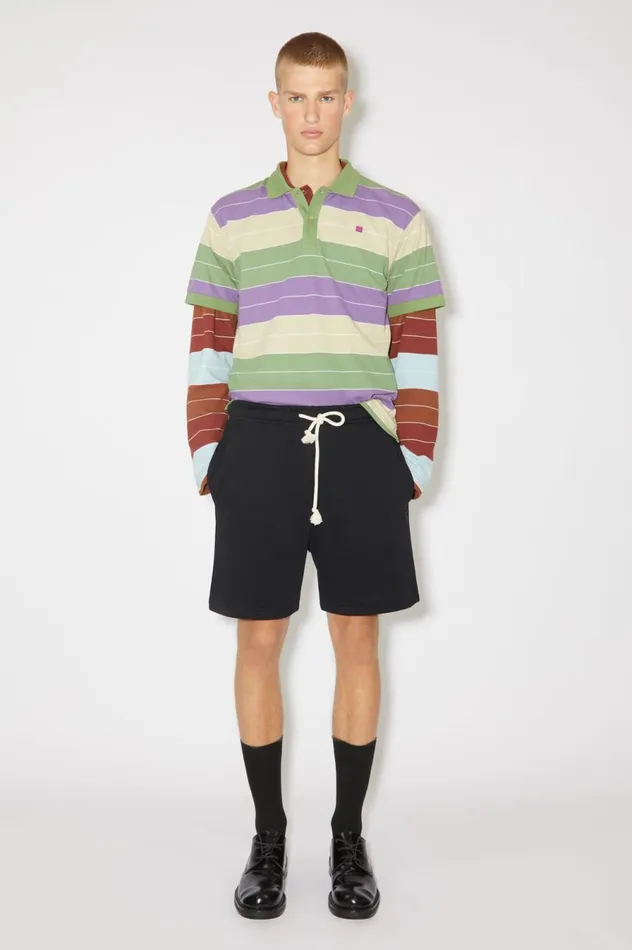 Acne Studios Cotton Sweat Shorts Black Men Shorts