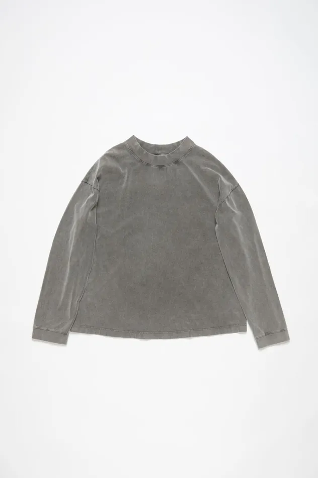 Acne Studios Crew Neck Sweater 8211 Relaxed Unisex Fit Faded Black Men Sweatshirts