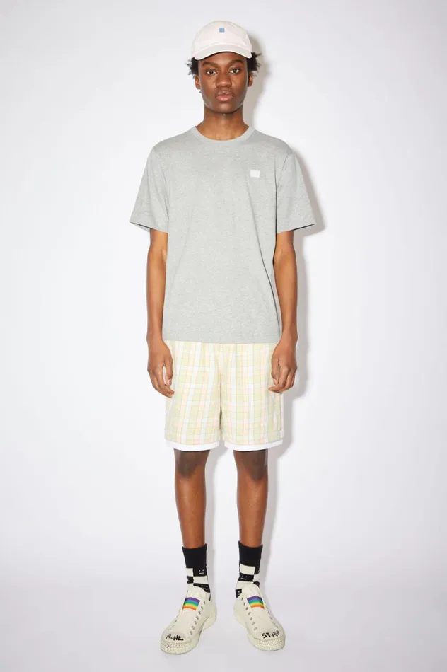 Acne Studios Crew Neck Tshirt 8211 Regular Fit Light Grey Melange Men Tshirts Acne Studios Crew Neck Tshirt 8211 Regular Fit Light Grey Melange Men Tshirts