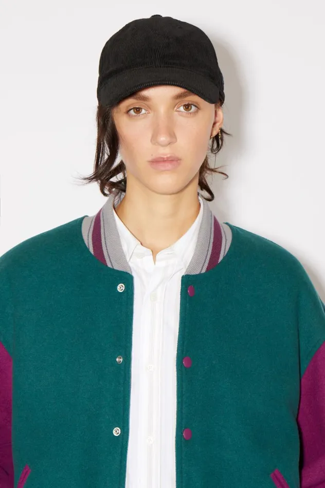 Acne Studios Micro Face Patch Cap Black Men Hats