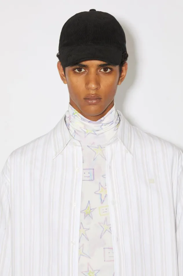 Acne Studios Micro Face Patch Cap Black Men Hats