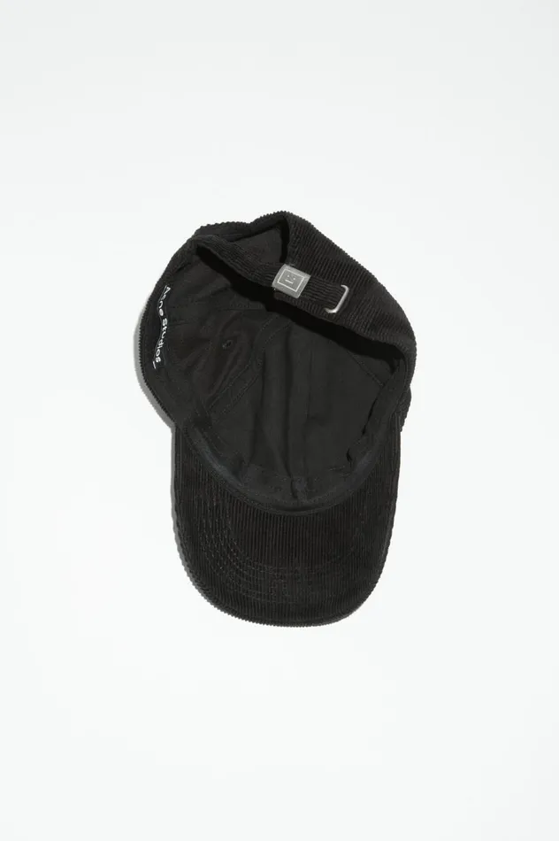 Acne Studios Micro Face Patch Cap Black Men Hats