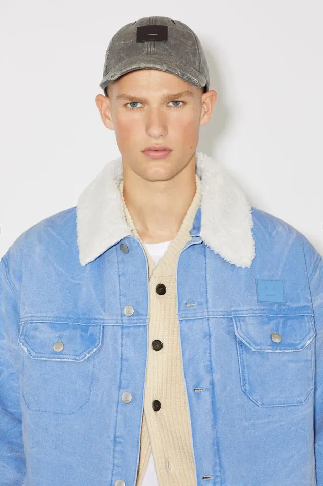 Acne Studios Padded Denim Jacket Powder Blue Men Outerwear