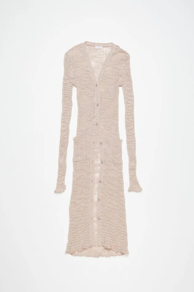 Acne Studios Wide Rib Cardigan Dusty Pink Women Knitwear