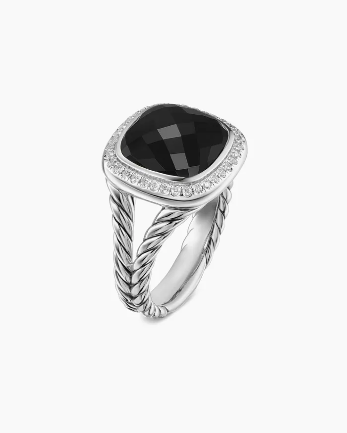 Albion Ring In Sterling Silver With Diamonds 11mm Women David Yurman Statement Albion Ring In Sterling Silver With Diamonds 11mm Women David Yurman Statement