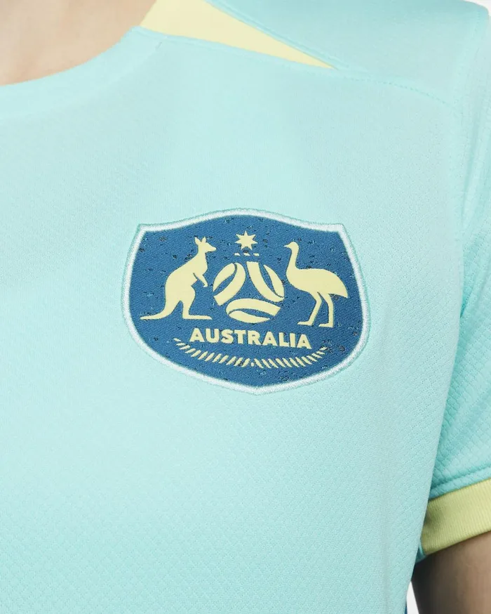 All Clothing Women Nike Australia 2023 Stadium Away Hyper Turquoisegreen Abysslight Citrongreen Abyss