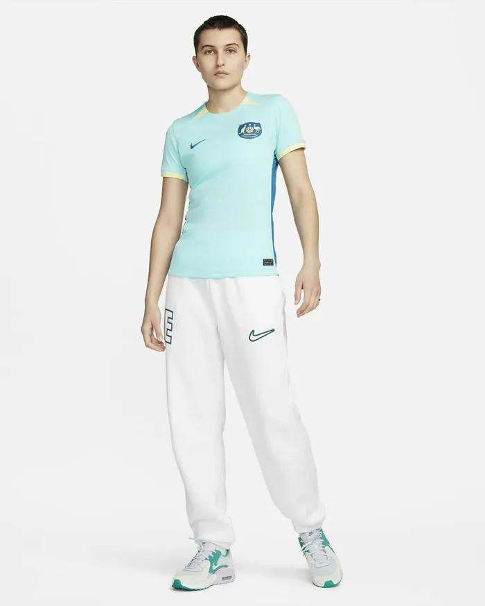 All Clothing Women Nike Australia 2023 Stadium Away Hyper Turquoisegreen Abysslight Citrongreen Abyss