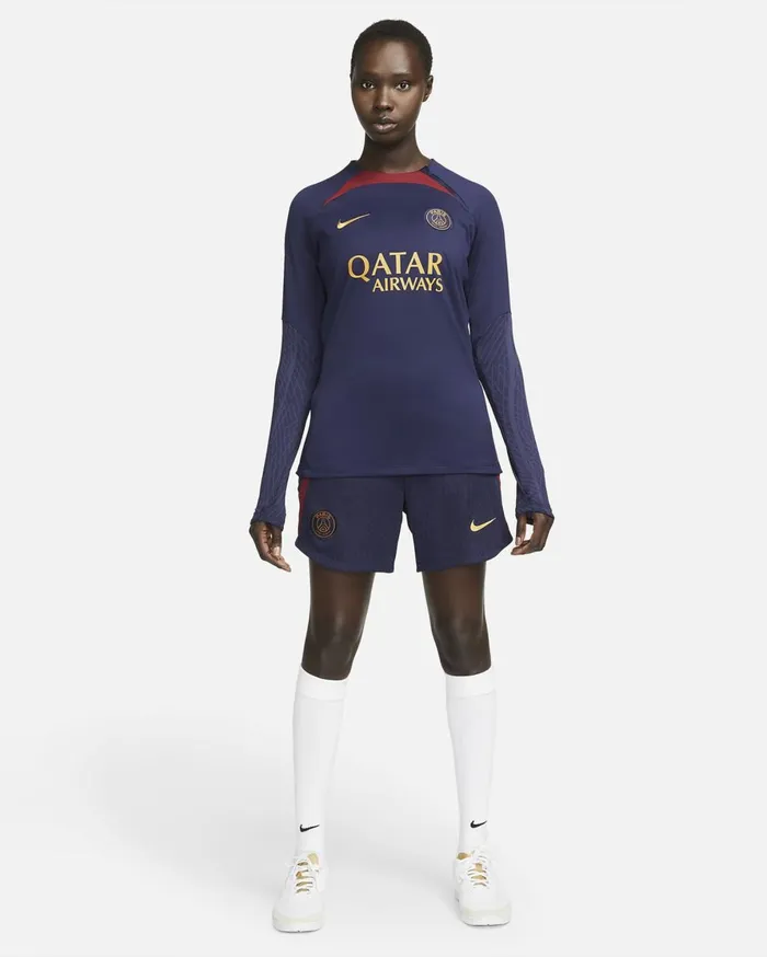 All Clothing Women Nike Paris SaintGermain Strike Blackened Blueblackened Blueteam Redgold Suede