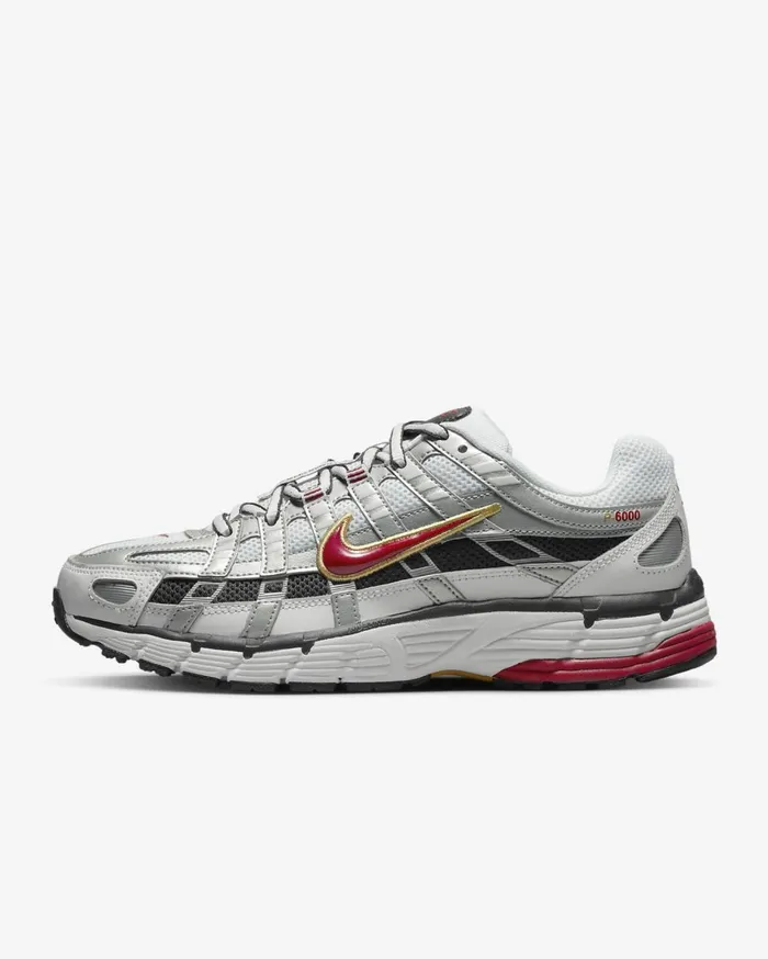 All Shoes Women Nike P6000 Whitemetallic Platinumdark Charcoalvarsity Red
