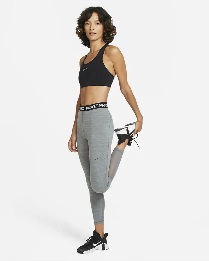 All Sports Women Nike Pro 365 Smoke Greyheatherblackblack