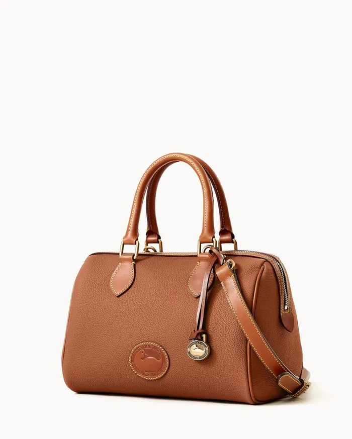 All Weather Leather 30 Barrel Satchel 28 Caramel Women Dooney and Bourke Satchels All Weather Leather 30 Barrel Satchel 28 Caramel Women Dooney and Bourke Satchels