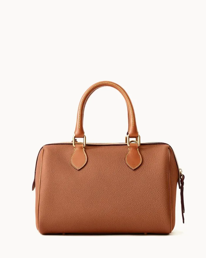 All Weather Leather 30 Barrel Satchel 28 Caramel Women Dooney and Bourke Satchels All Weather Leather 30 Barrel Satchel 28 Caramel Women Dooney and Bourke Satchels