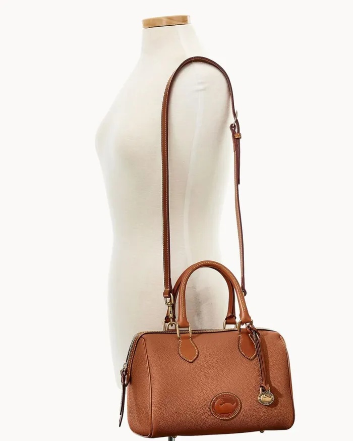 All Weather Leather 30 Barrel Satchel 28 Caramel Women Dooney and Bourke Satchels All Weather Leather 30 Barrel Satchel 28 Caramel Women Dooney and Bourke Satchels