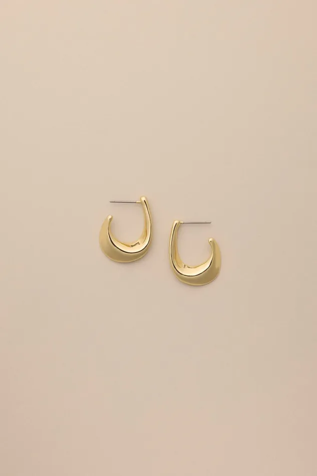 Asymmetrical Hoop Earring Gold Women Lucky Brand Jewelry