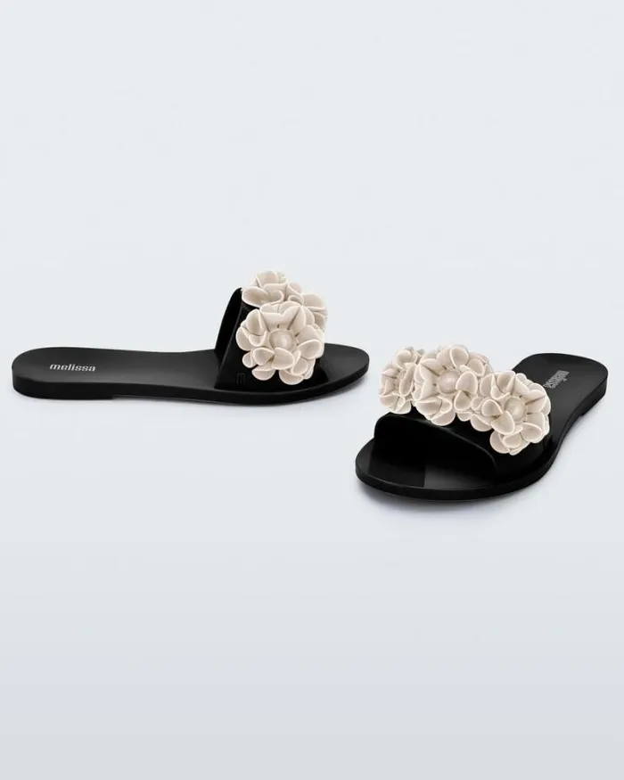 Babe Springtime Blackbeige Women Melissa Slides