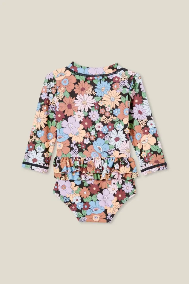 Baby Swimwear Cotton On Lucy Long Sleeve Ruffle Back Swimsuit Phantomquinn Floral Baby Swimwear Cotton On Lucy Long Sleeve Ruffle Back Swimsuit Phantomquinn Floral