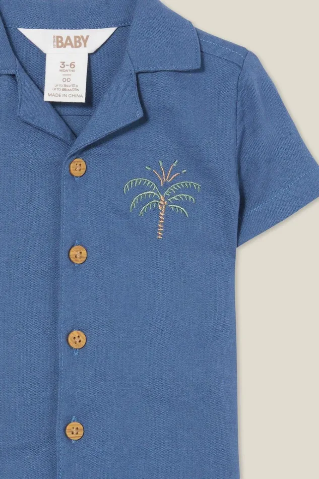 Baby Tops Jackets and Sweaters Cotton On Leo Cuban Relaxed Shirt Petty Bluetropical Palm Tree Baby Tops Jackets and Sweaters Cotton On Leo Cuban Relaxed Shirt Petty Bluetropical Palm Tree