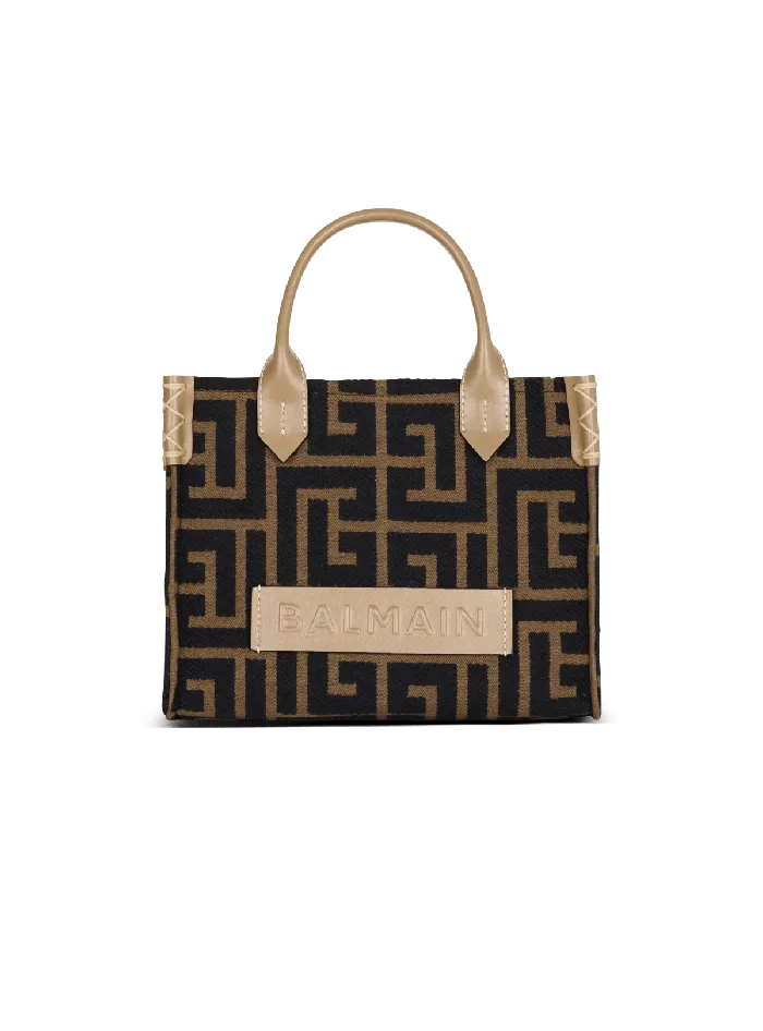Balmain Crossbody Bags Women Small BArmy Tote Bag In Jacquard Fabric With A PB Labyrinth Monogram Black Balmain Crossbody Bags Women Small BArmy Tote Bag In Jacquard Fabric With A PB Labyrinth Monogram Black