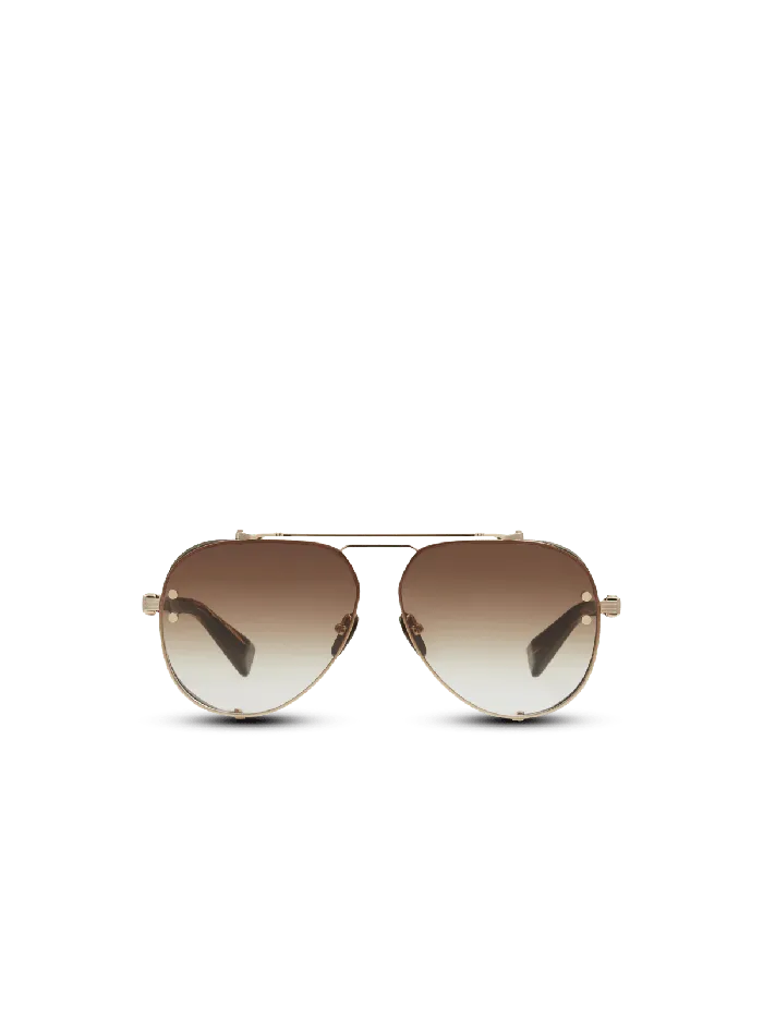 Balmain Eyewear WomenMen Captaine Sunglasses Brown