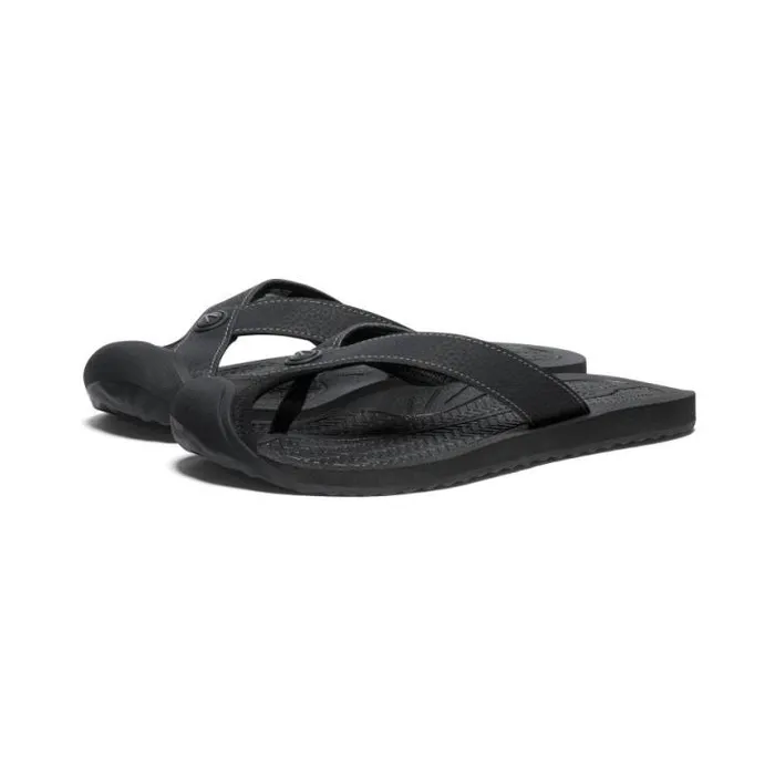 Barbados BlackSteel Grey Leather FlipFlop Women KEEN Sandals Barbados BlackSteel Grey Leather FlipFlop Women KEEN Sandals