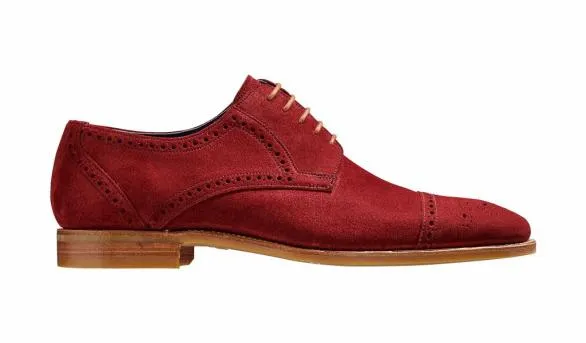 Barker Shoes Nixon 8211 Burgundy Suede Brogue Burgundy Suede Brogue Mens