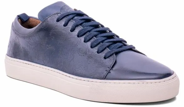 Barker Shoes Paisely 8211 Navy Hand Painted Navy Hand Painted Mens