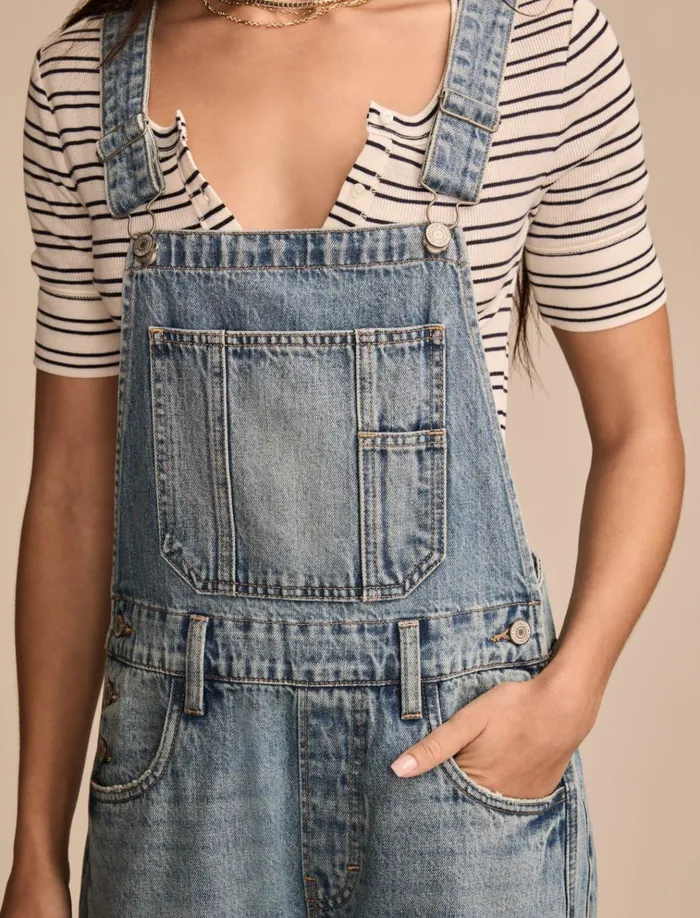 Barrel Leg Overall Make The Move Wash Women Lucky Brand Jumpsuits and Overalls