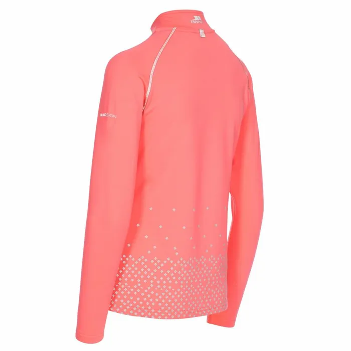Belinda 12 Zip Quick Dry Active Top Neon Coral Women Trespass Gym and Sports Tops Belinda 12 Zip Quick Dry Active Top Neon Coral Women Trespass Gym and Sports Tops