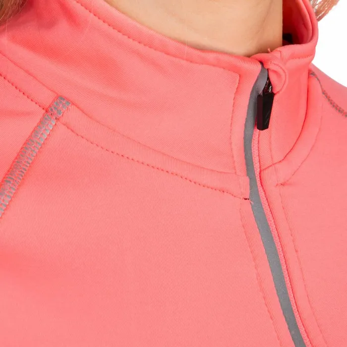 Belinda 12 Zip Quick Dry Active Top Neon Coral Women Trespass Gym and Sports Tops Belinda 12 Zip Quick Dry Active Top Neon Coral Women Trespass Gym and Sports Tops