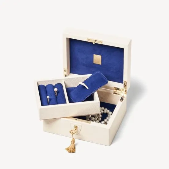 Bijou Jewellery Box Ivory Pebble Women Aspinal Of London Jewellery Boxes