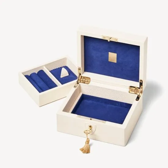 Bijou Jewellery Box Ivory Pebble Women Aspinal Of London Jewellery Boxes