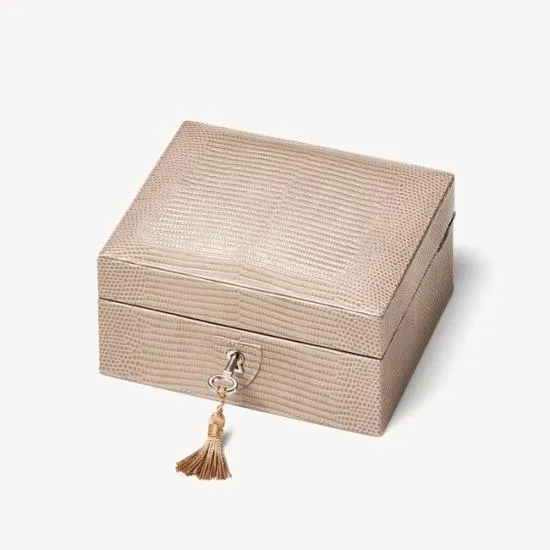 Bijou Jewellery Box Latte Lizard Women Aspinal Of London Jewellery Boxes