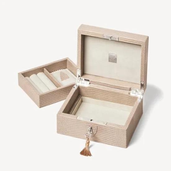 Bijou Jewellery Box Latte Lizard Women Aspinal Of London Jewellery Boxes