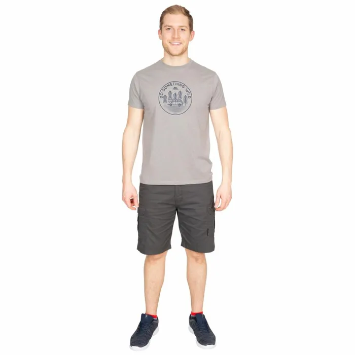 Bothesford Printed TShirt Dark Grey Marl Men Trespass TShirts