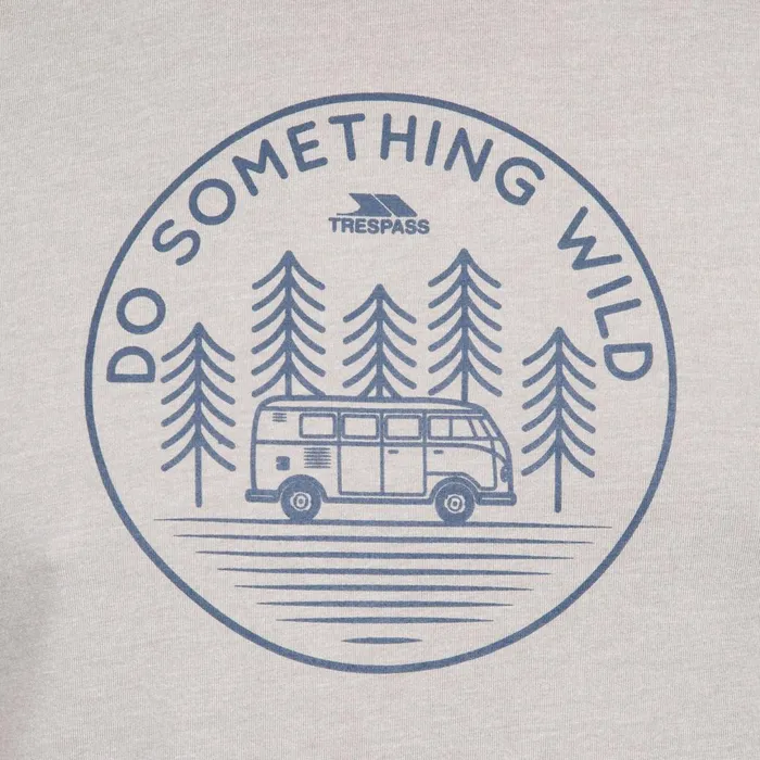 Bothesford Printed TShirt Dark Grey Marl Men Trespass TShirts