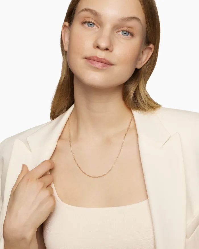Box Chain Necklace In 18K Rose Gold 17mm Women David Yurman Chain Box Chain Necklace In 18K Rose Gold 17mm Women David Yurman Chain