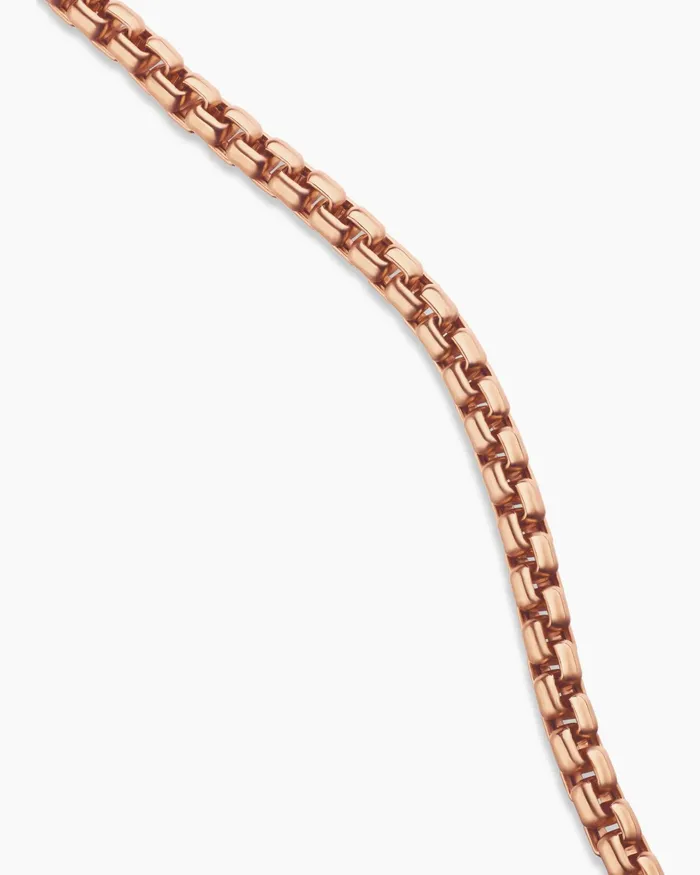 Box Chain Necklace In 18K Rose Gold 17mm Women David Yurman Chain Box Chain Necklace In 18K Rose Gold 17mm Women David Yurman Chain