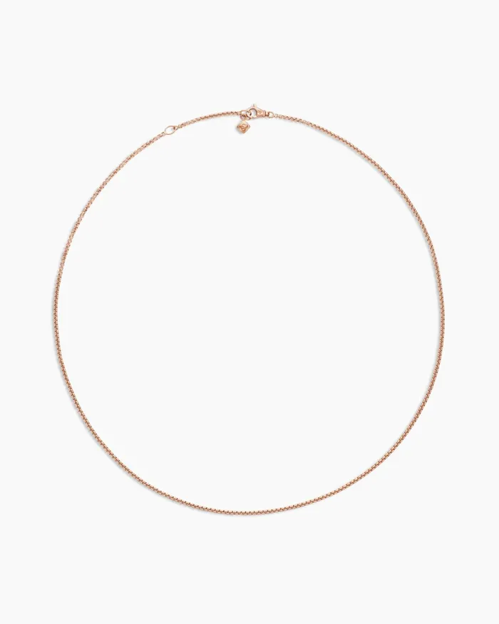 Box Chain Necklace In 18K Rose Gold 17mm Women David Yurman Chain Box Chain Necklace In 18K Rose Gold 17mm Women David Yurman Chain