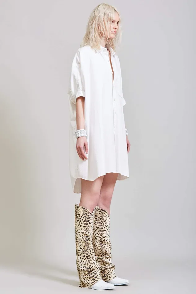 Boxy Button Up Dress 8211 White Women Dresses R13 Boxy Button Up Dress 8211 White Women Dresses R13
