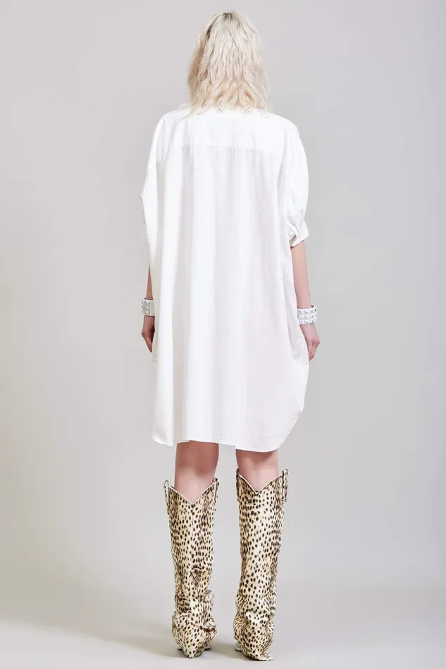 Boxy Button Up Dress 8211 White Women Dresses R13 Boxy Button Up Dress 8211 White Women Dresses R13