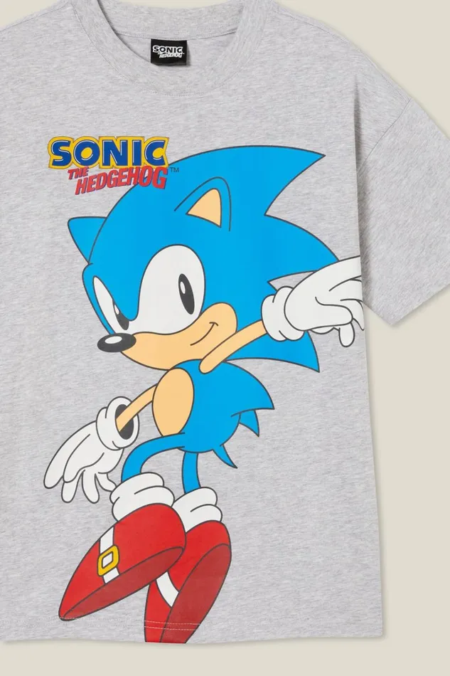 BoysGirls Tops and TShirts Cotton On License Quinn Short Sleeve Tee Lcn Sonic Fog Grey Marlesonic Hedgehog BoysGirls Tops and TShirts Cotton On License Quinn Short Sleeve Tee Lcn Sonic Fog Grey Marlesonic Hedgehog