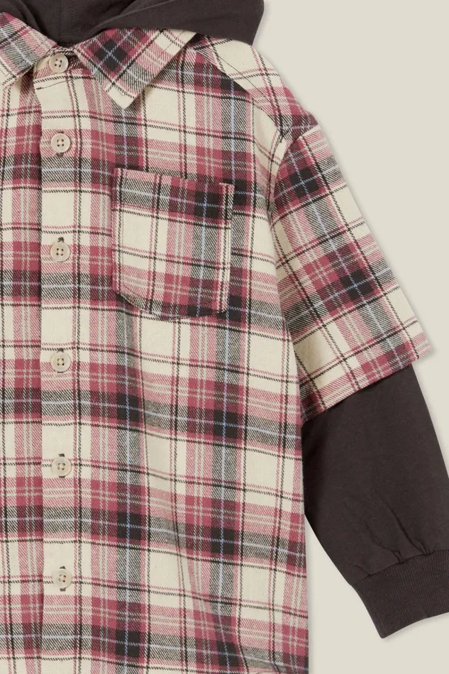 Boys Shirts Cotton On Rugged Long Sleeve Layered Shirt Rainy Dayplaid Boys Shirts Cotton On Rugged Long Sleeve Layered Shirt Rainy Dayplaid