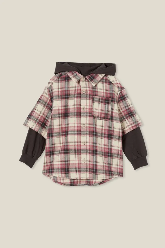 Boys Shirts Cotton On Rugged Long Sleeve Layered Shirt Rainy Dayplaid Boys Shirts Cotton On Rugged Long Sleeve Layered Shirt Rainy Dayplaid