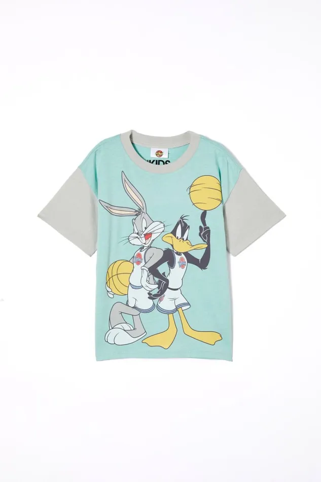 Boys Tops and TShirts Cotton On License Drop Shoulder Short Sleeve Tee Lcn Wb Barber Blue and Winter Greybugs and Daffy Boys Tops and TShirts Cotton On License Drop Shoulder Short Sleeve Tee Lcn Wb Barber Blue and Winter Greybugs and Daffy