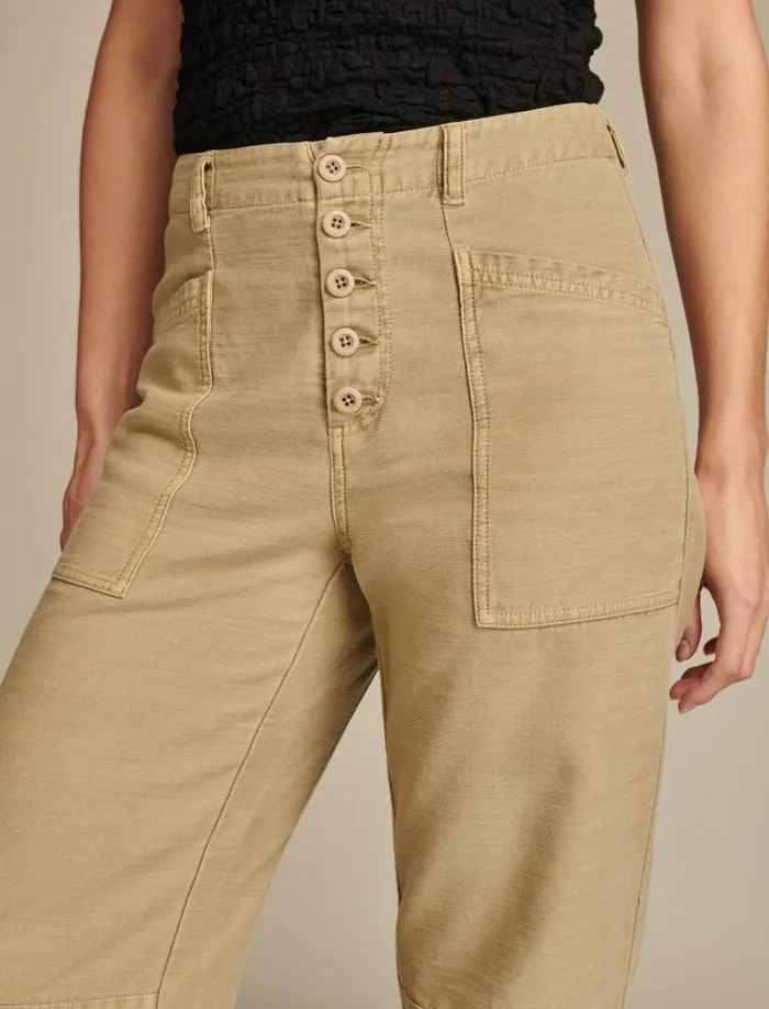 Button Front Utility Pant Twill Women Lucky Brand Pants