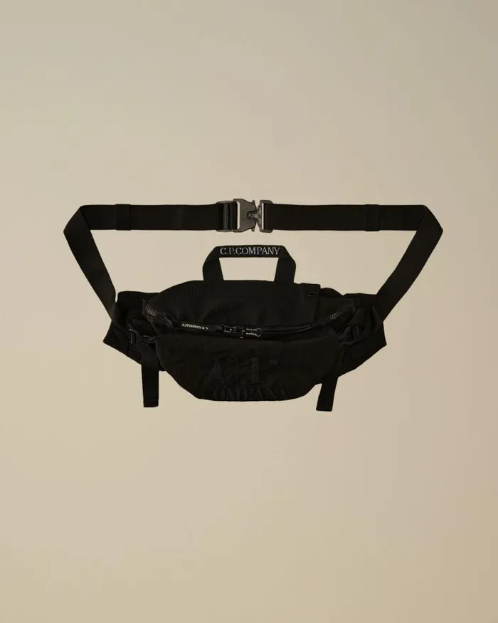 CP Company Backpacks and Waistbag Plain Paper Touch Logo Waistbag Black 8211 Man CP Company Backpacks and Waistbag Plain Paper Touch Logo Waistbag Black 8211 Man