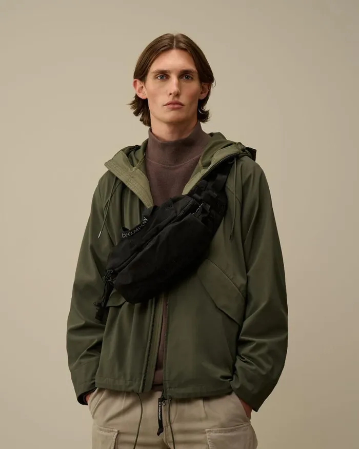 CP Company Backpacks and Waistbag Plain Paper Touch Logo Waistbag Black 8211 Man