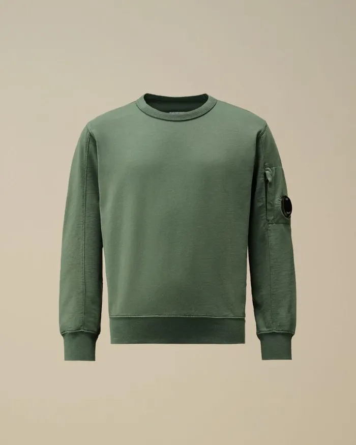 CP Company Clothing 1014 U16 Light Fleece Crew Neck Sweatshirt Artichoke Green 8211 Kids