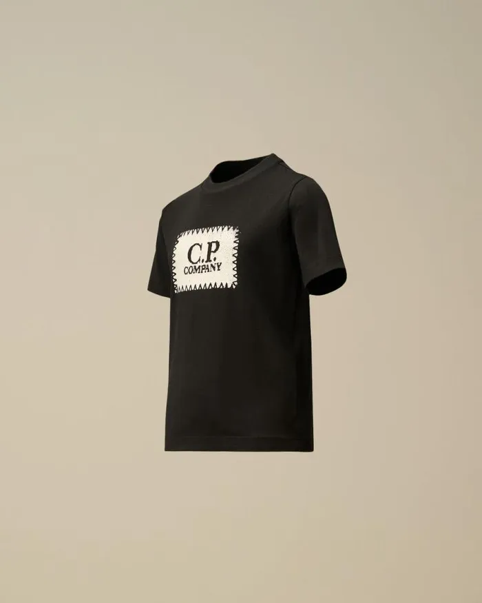 CP Company Clothing 48 U16 Cotton Jersey 301 Label Style TShirt Black 8211 Kids